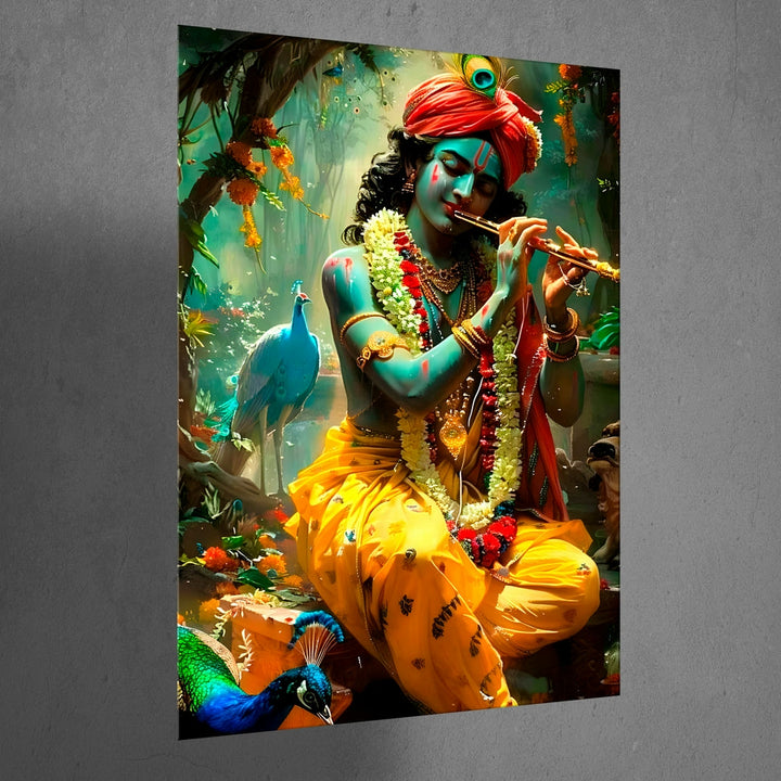 Metal Poster - Lord Krishna LK03