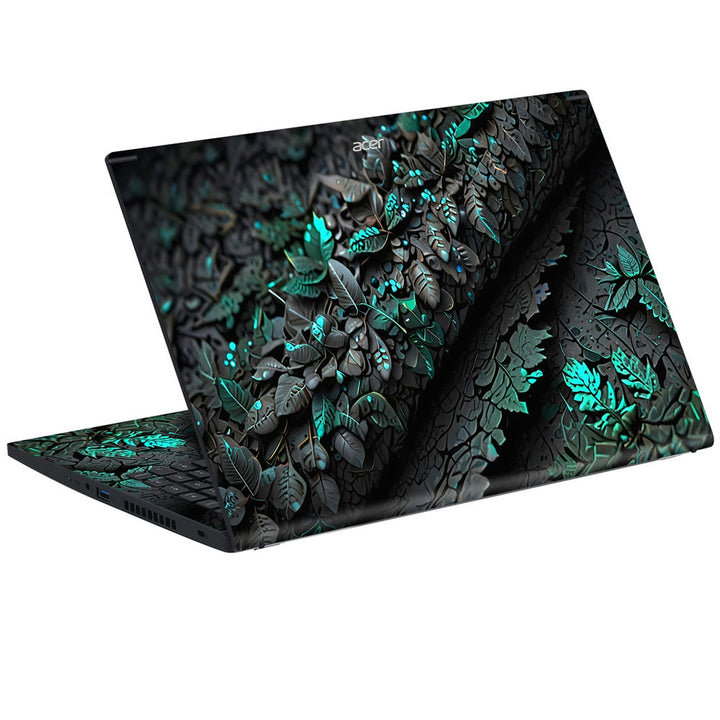 Acer Laptop Skin - Emerald Foliage Glow