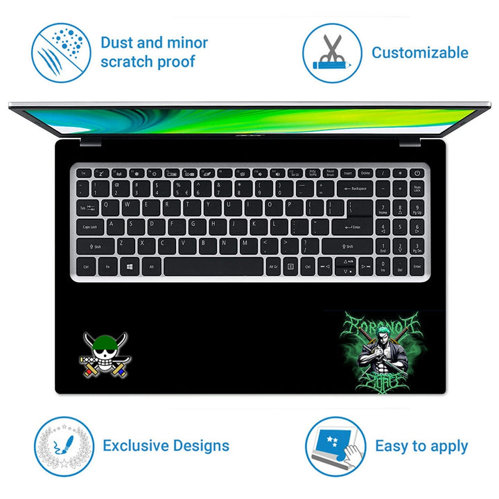 Laptop Skin - Zoro Green