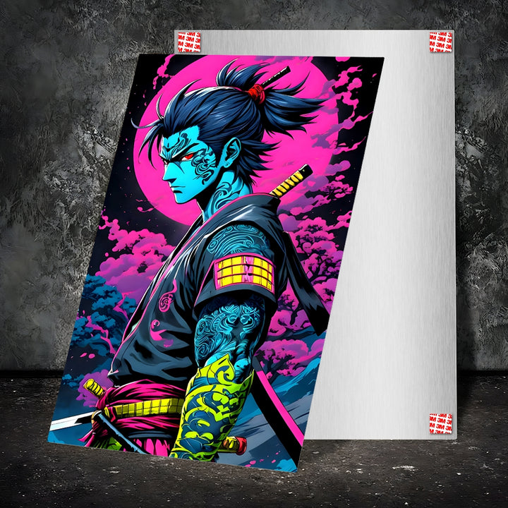 Metal Poster - Anime Samurai Warrior