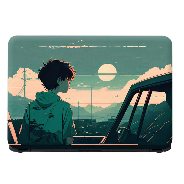 Laptop Skin - Anime Boy Watching Sun