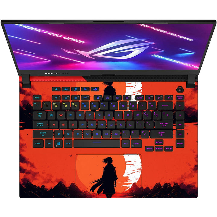 Asus Laptop Skin - Girl Watching Full Blood Moon