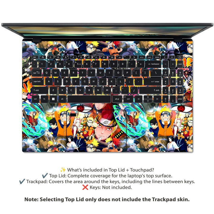 Acer Laptop Skin - Naruto Anime Collage