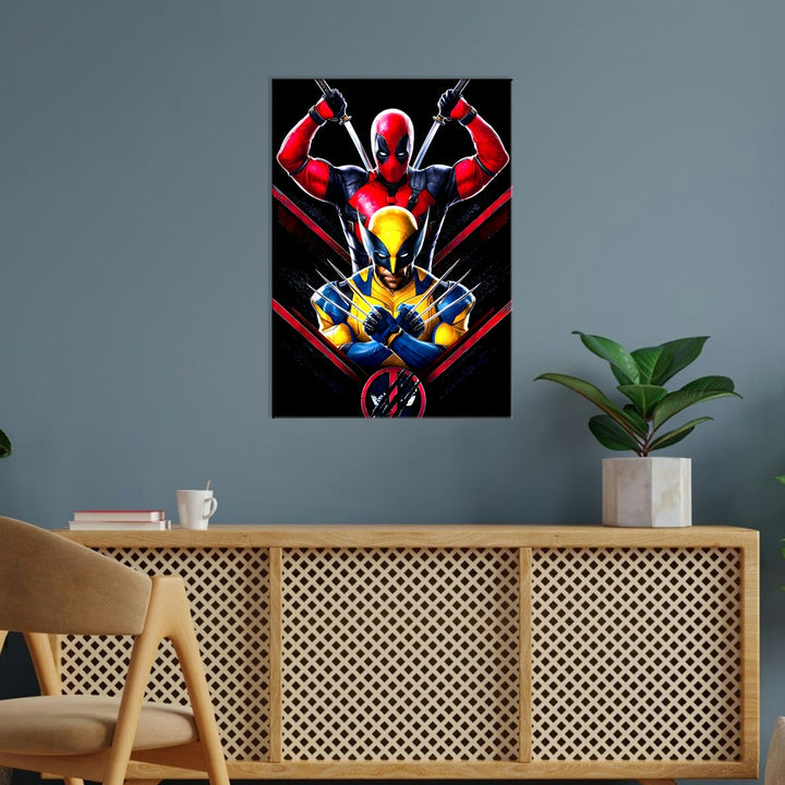 Metal Poster - Superhero Deadpool & Wolverine DW02