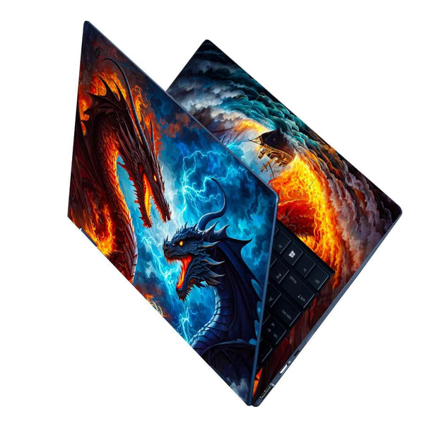 Laptop Skin - Dragon Fire and Ice