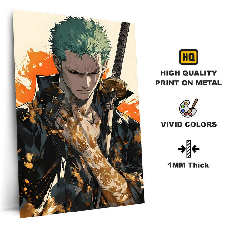 Metal Poster - One Piece Roronoa Zoro OP33