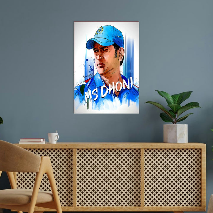 Metal Poster - Indian Cricketer MS Dhoni MS05