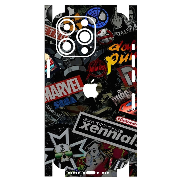 Apple iPhone Skin Wrap - Sticker Bomb Retro