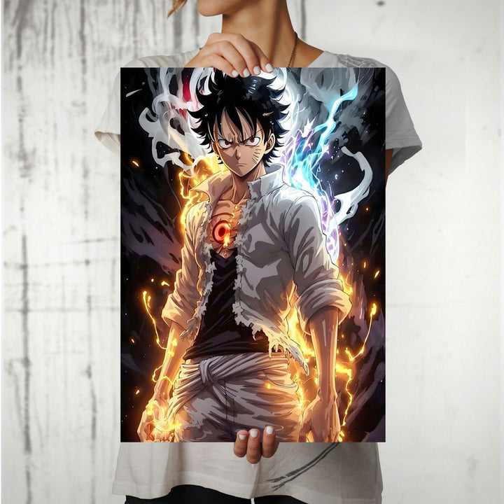 Metal Poster - One Piece Monkey D Luffy OP11