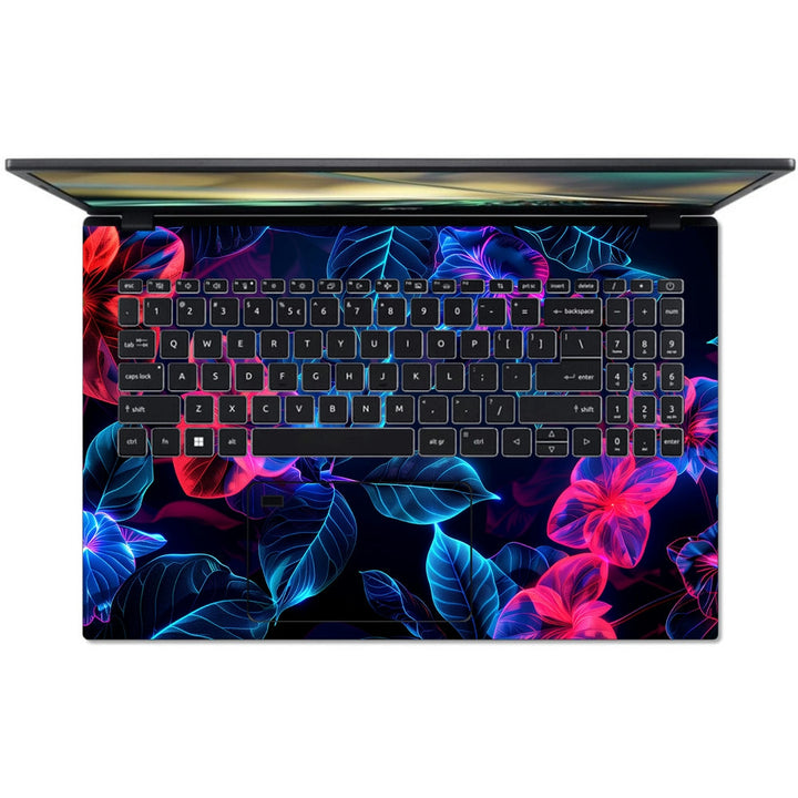 Acer Laptop Skin - Vivid Pink and Blue Floral