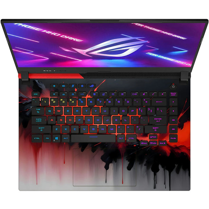 Asus Laptop Skin - Red and Black Ink Drip