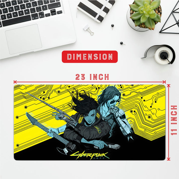 Anti-Slip Desk Mat Gaming Mouse Pad - Cyberpunk Circuit Breaker