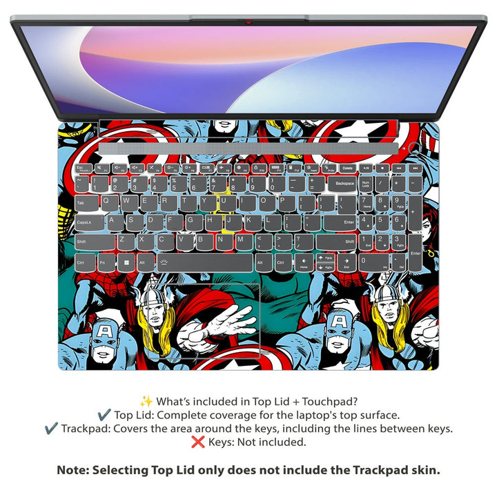 Lenovo Laptop Skin - Marvel Team-up Heroes