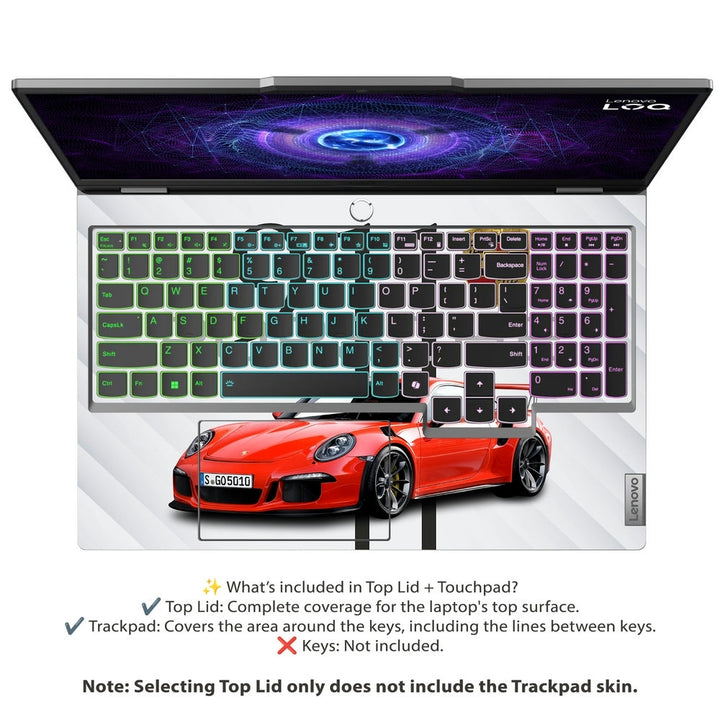 Laptop Skin - Porsche 911 Red Convertible