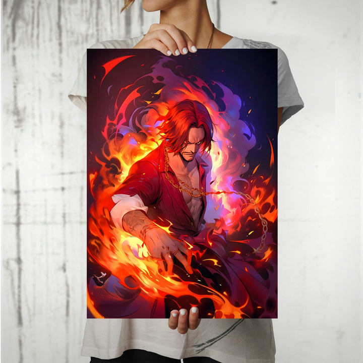 Metal Poster - Anime One Piece Shanks OP70