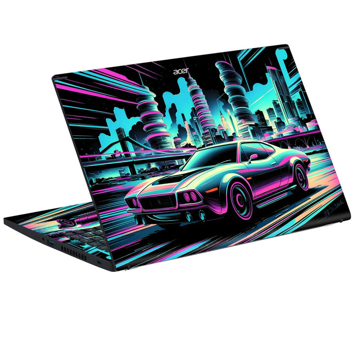 Acer Laptop Skin - Neon Muscle Car