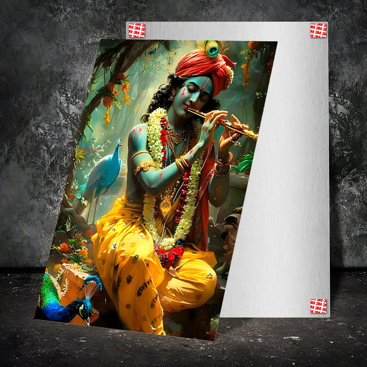 Metal Poster - Lord Krishna LK03