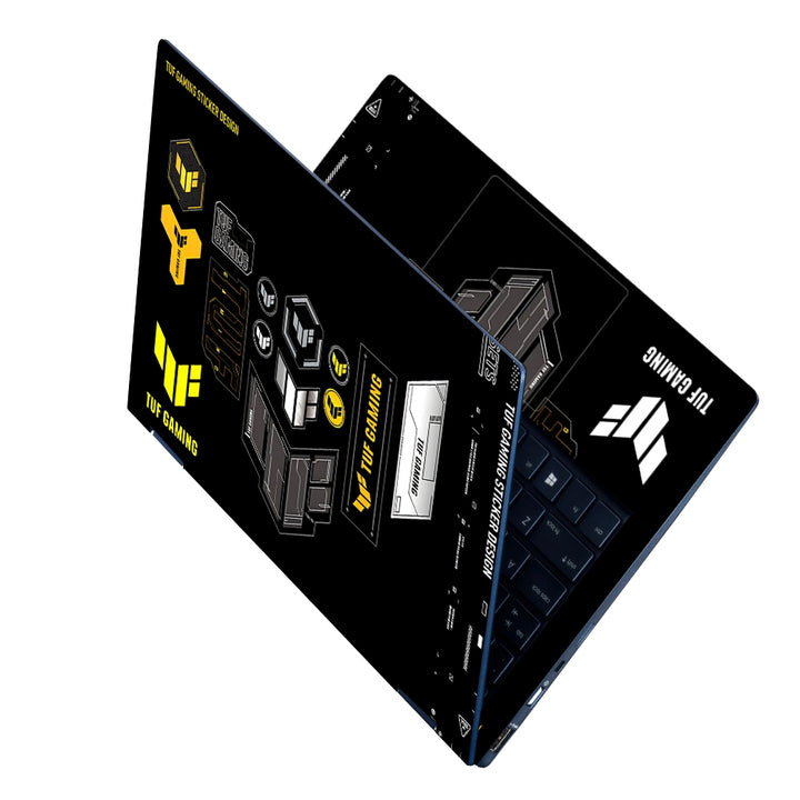 Laptop Skin - TUF Gaming Yellow Black Design