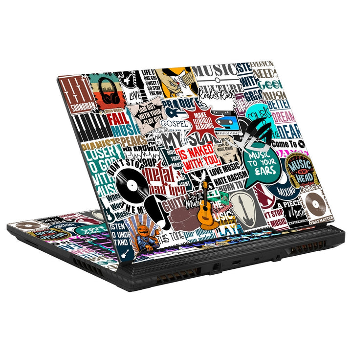 Asus Laptop Skin - Music Sticker Bomb