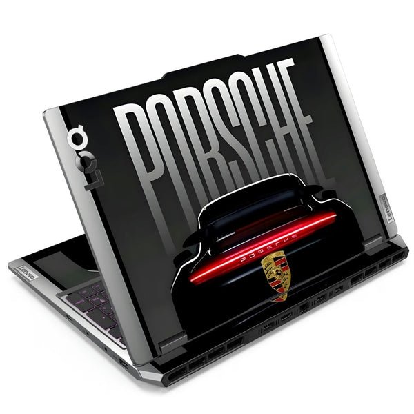 Laptop Skin - Porsche Logo Back View.