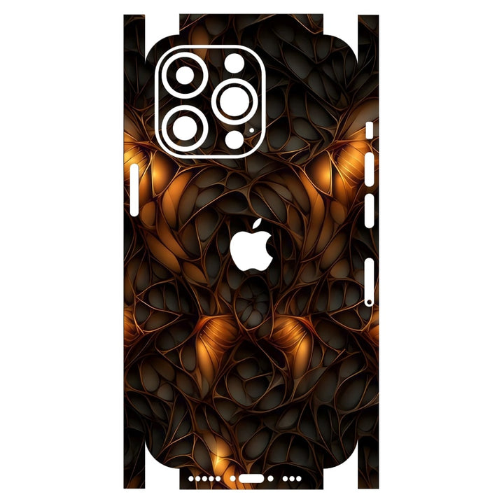 Apple iPhone Skin Wrap - Leaf Shape Brown Shaded