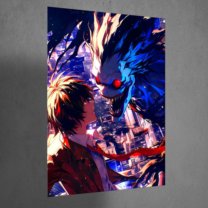 Metal Poster - Anime Light Yagami X Ryuk Death Note