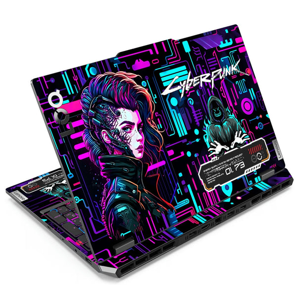 Lenovo LOQ Laptop Skin - Cyberpunk Neon Hacker