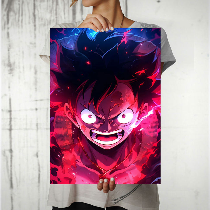 Metal Poster - One Piece Monkey D Luffy OP07