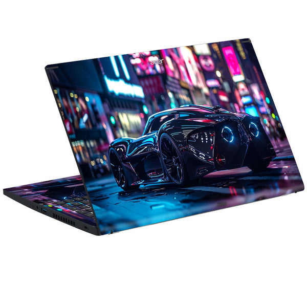 Acer Laptop Skin - Cyber Sports Car Night