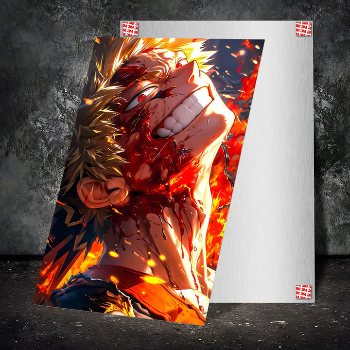 Metal Poster - Anime Fiery Rage