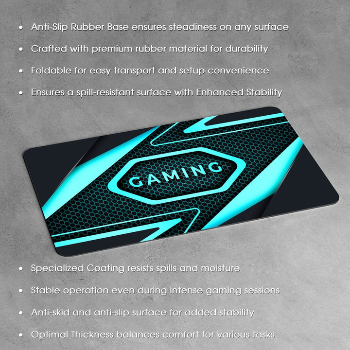 Anti-Slip Desk Mat Gaming Mouse Pad - Neon Circuit Gaming