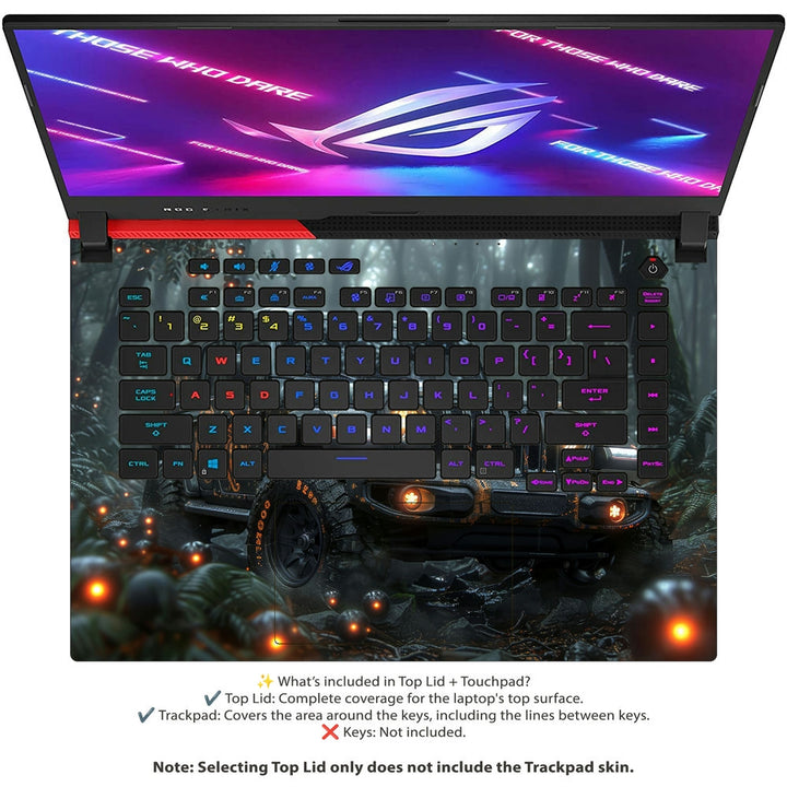 Asus Laptop Skin - Rainforest Jeep Ride