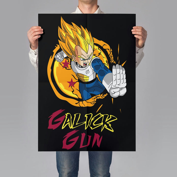 Self Adhesive Textured Vinyl Poster Vegeta Galick Gun (Dragon Ball Z)