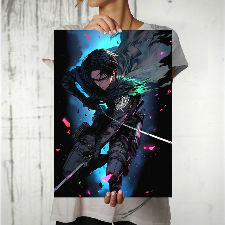 Metal Poster - Anime Dark Swordsman