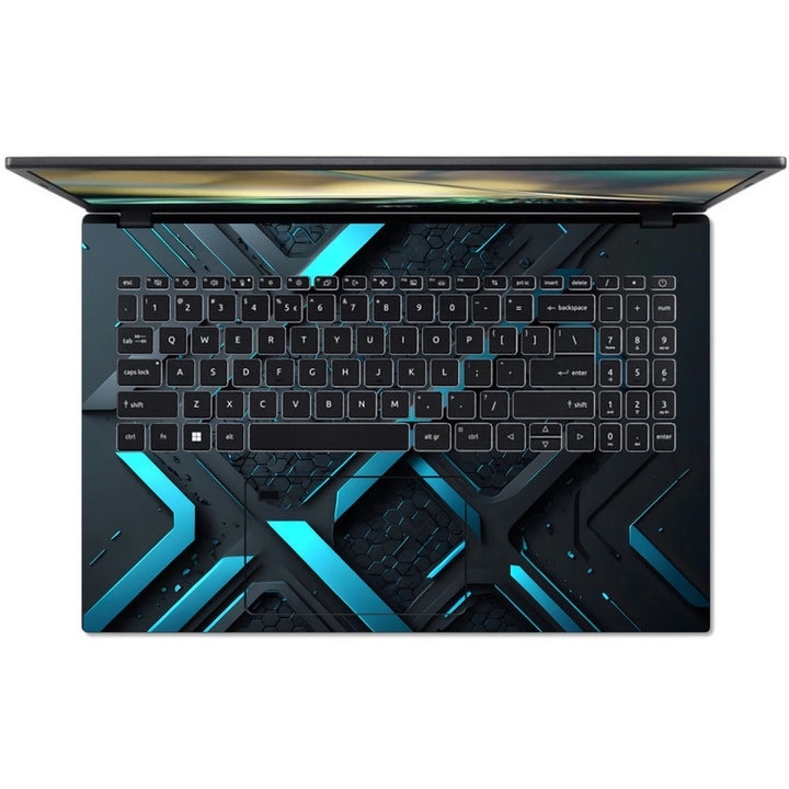 Acer Laptop Skin - Glowing Blue Grid Structure