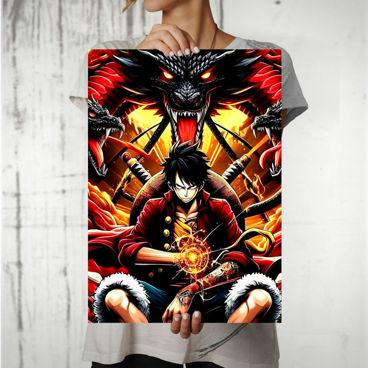 Metal Poster - One Piece Monkey D Luffy OP52