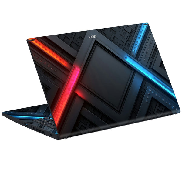 Acer Laptop Skin - Red and Blue Panel Intersection