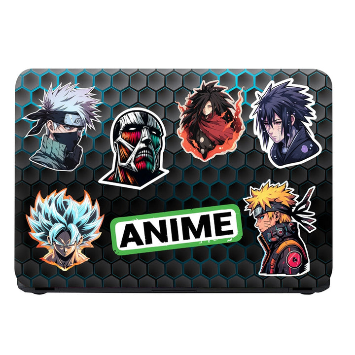 Laptop Skin - Anime Icons Collage Honeycomb