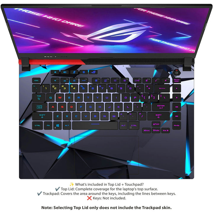 Asus Laptop Skin - Ice Shard Glow