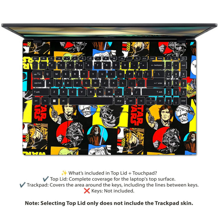 Acer Laptop Skin - Classic Star Wars Heroes