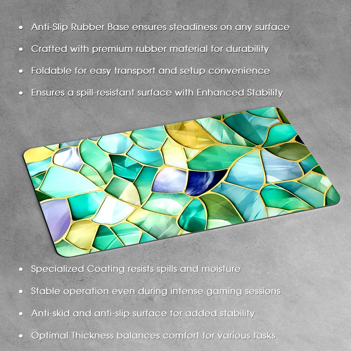 Anti-Slip Desk Mat Gaming Mouse Pad - Colorful Mosaic