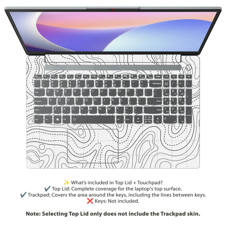 Lenovo Laptop Skin - Topography Pattern TP12