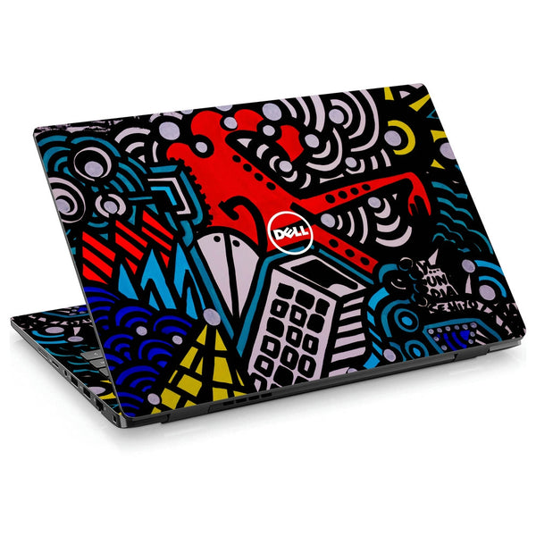 Dell Laptop Skin - Street Art Lines