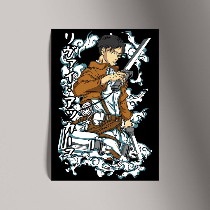 Self Adhesive Textured Vinyl Poster Attack on Titan Survey Corps Hero