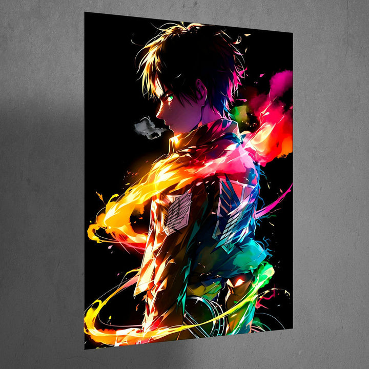 Metal Poster - Anime Eren Yeager