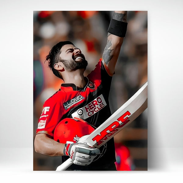 Metal Poster - Indian Cricketer Virat Kohli VK09