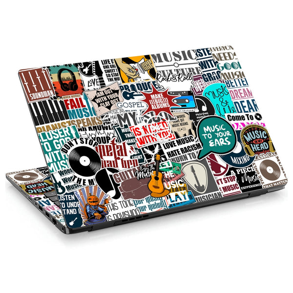 Dell Laptop Skin - Music Sticker Bomb