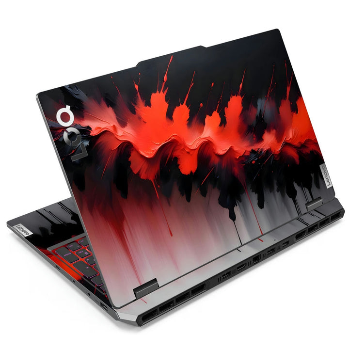 Lenovo LOQ Laptop Skin - Red and Black Ink Drip