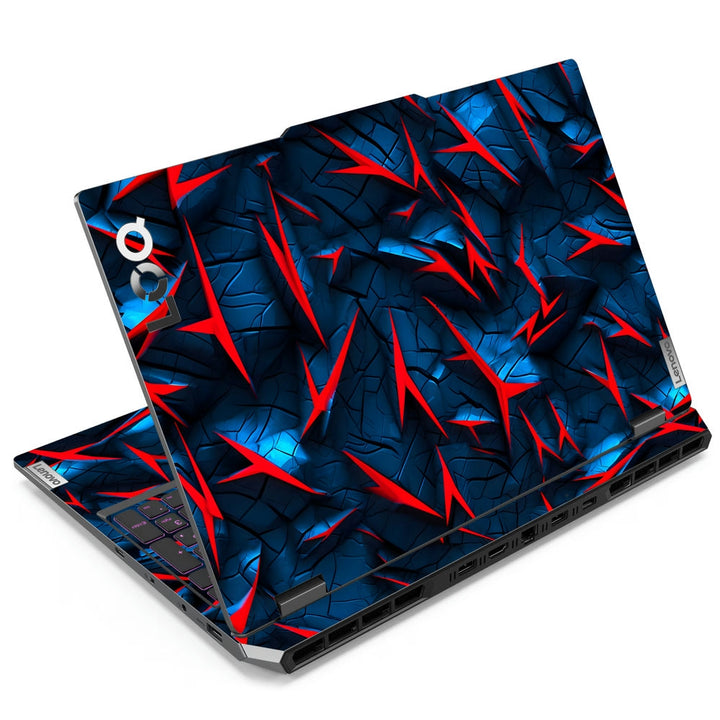 Lenovo LOQ Laptop Skin - Red and Blue Spike Pattern