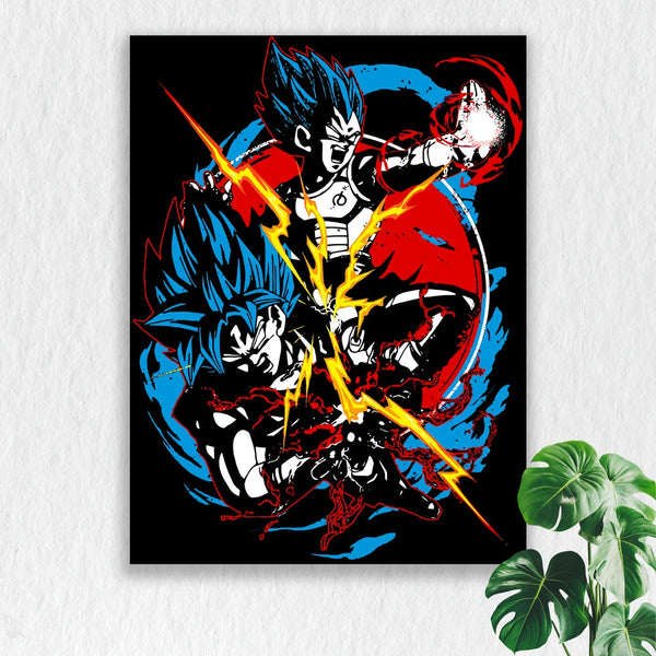 Self Adhesive Textured Vinyl Poster Saiyan Showdown